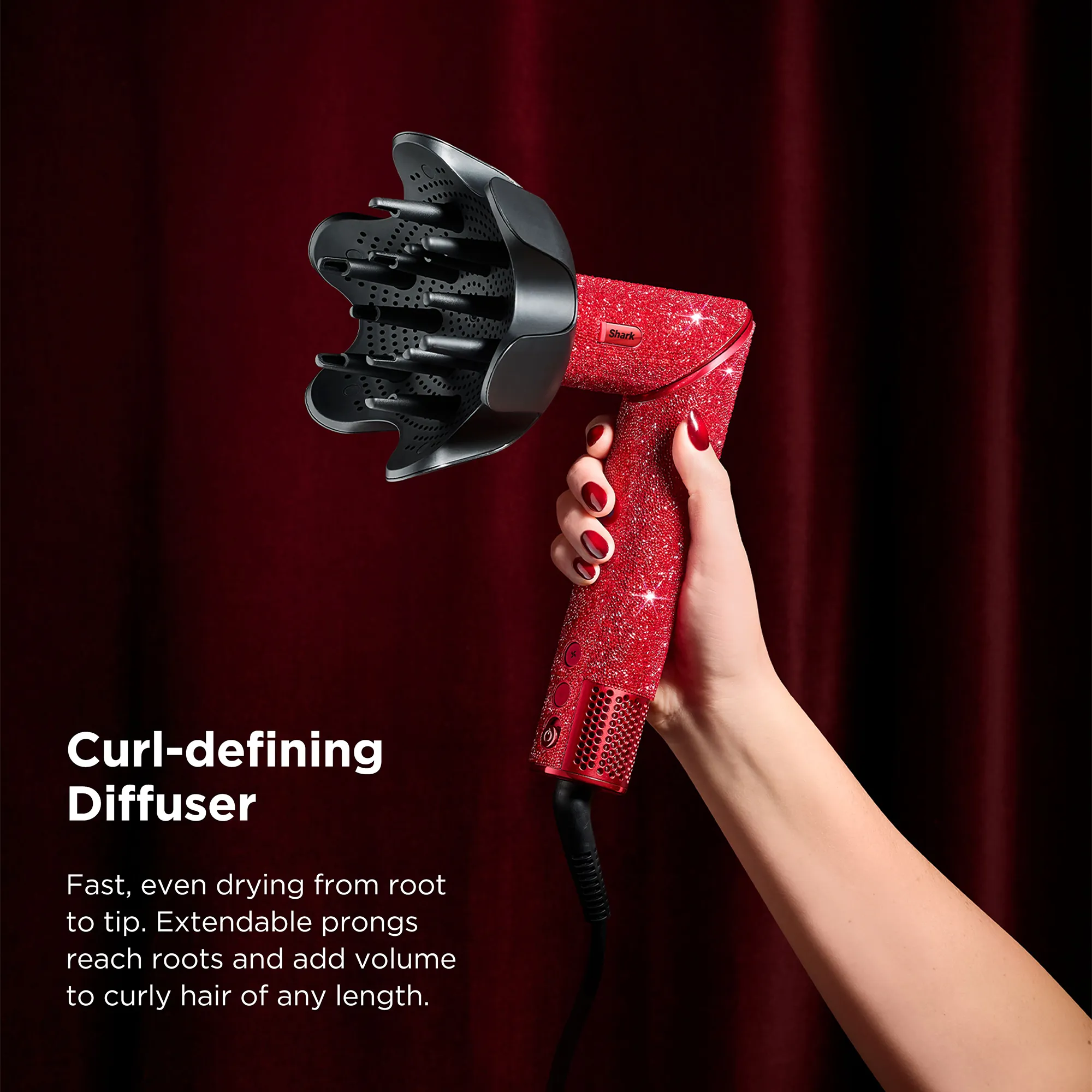 Shark FlexStyle Air Styling & Drying System Red Ruby Diamond Limited Edition - Image 5